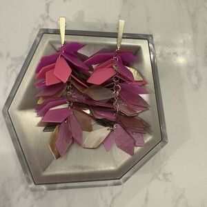 Kendra Scott Jennifer Earrings in Pink and Brown Mother of Pearl